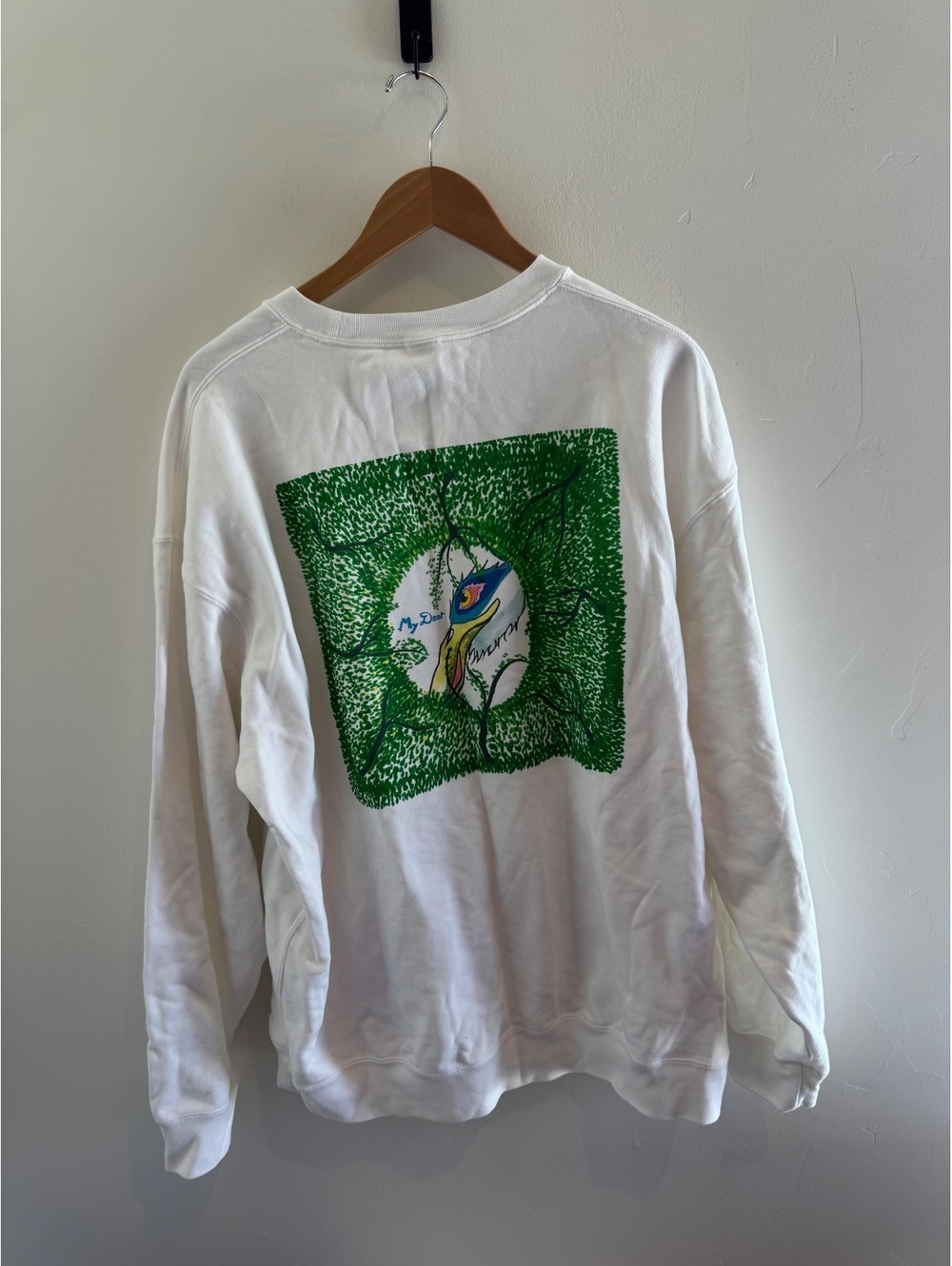 The Boy and the Heron Graphic Crewneck Sweatshirt White XXL Studio Ghibli